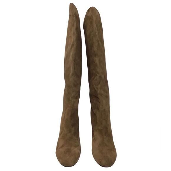 Dolce Vita Thea Brown Suede Knee High Stacked Heel Boots Size 13 Women - Picture 4 of 16